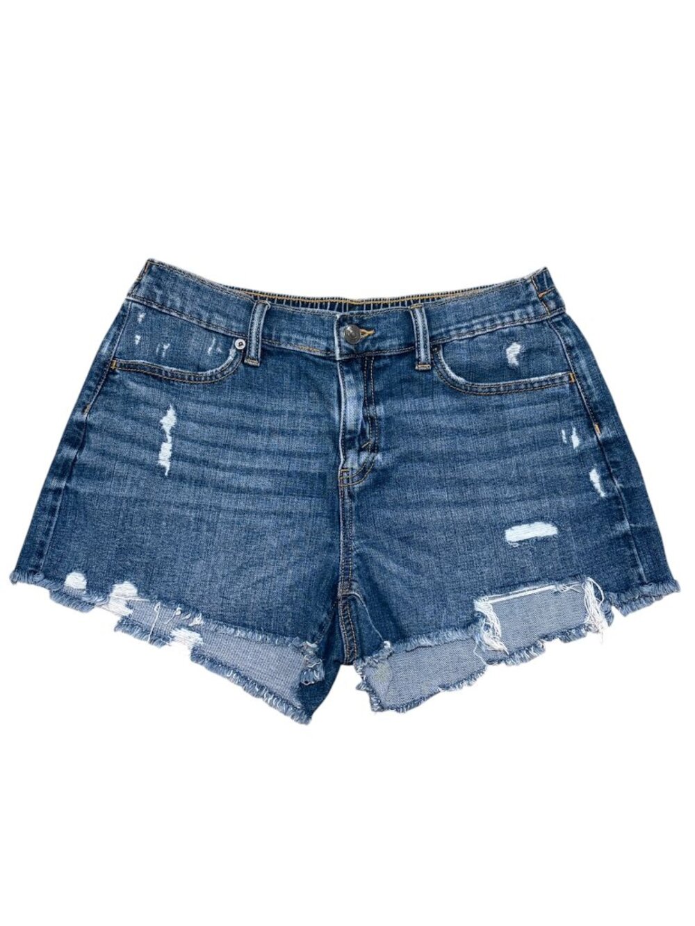 Aerie Daydream Distressed Pull On Jean Shorts